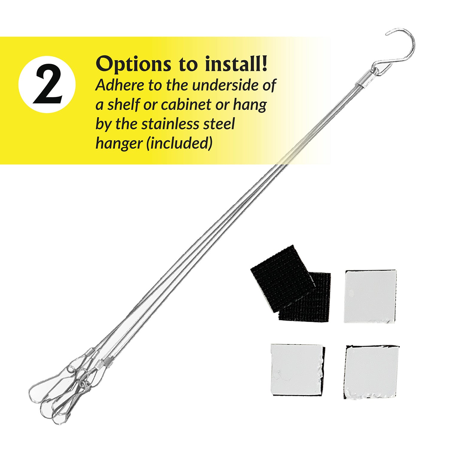 Indoor LED grow light hanger and adhessive